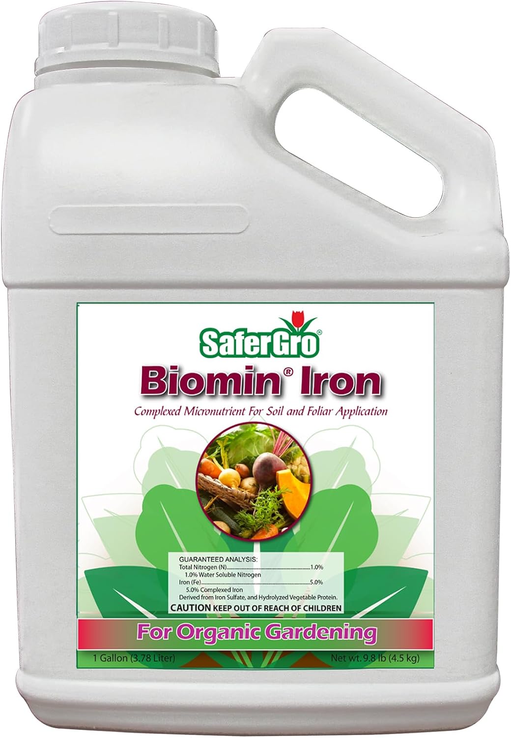 Fertilizante líquido hierro orgánico para deficiencia 1gal