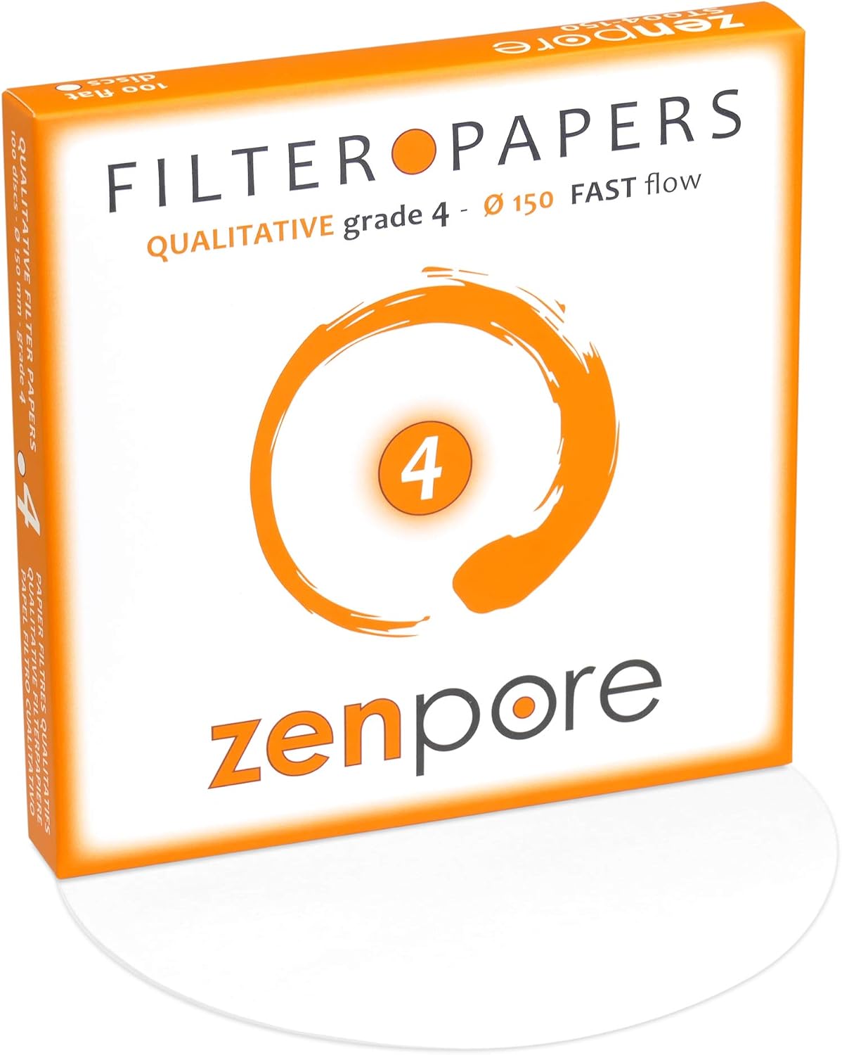 Papel filtro laboratorio 5.9pulgada grado 4 100 discos