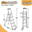 Escalera aluminio 5 escalones antiderrap 330lb plegable