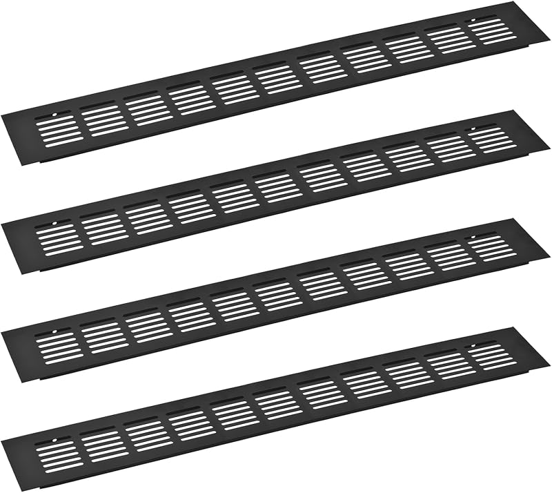 4 Pzas Rejilla Ventilación Aluminio 17.72x2.36pulg