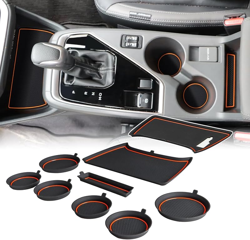 Insertos portavasos comp. Subaru Crosstrek Impreza 8 pzas naranja