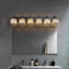 Lámpara cristal pared baño 6 luces color negro