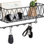 Soporte correo con ganchos 14" malla metal negro