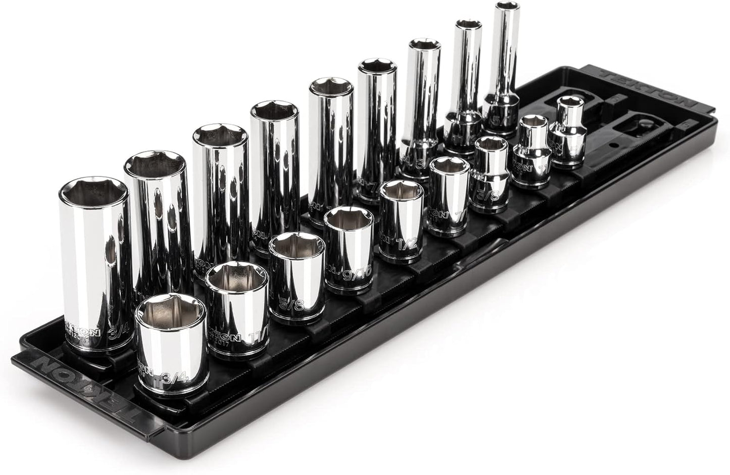 Set llaves vaso 3/8 pulg 18 Pzas con bandeja