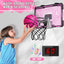 Aro baloncesto interior para niñas rosa con pelotas