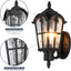 Lámpara pared exterior 16" farol impermeable vidrio ondulado