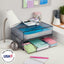 Cajones organizadores plástico apilables set 2 gris 12.5"
