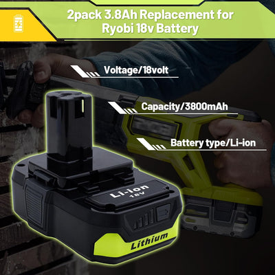 Repuesto batería Ryobi 18V comp P102