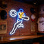 Letrero neón béisbol luces LED sala de set