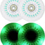 Ruedas patinaje en línea LED 3.15pulg 4 ruedas PU verde