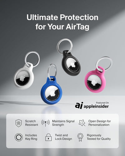 Soporte AirTag con llavero duradero resistente arañazos
