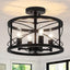 Lámpara techo 4 luces negro moderna para cocina isla entrada