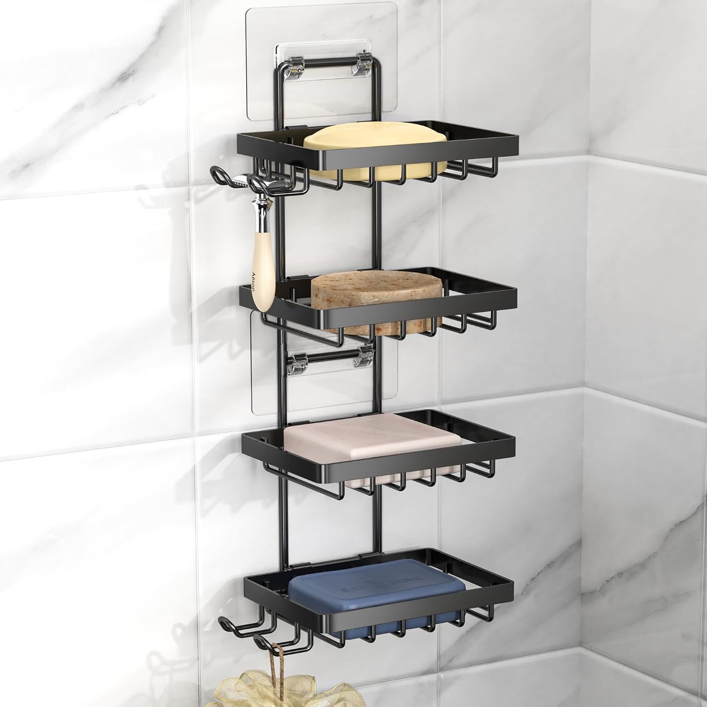 Soporte jabón 4 niveles acero inox 304 sin taladrar
