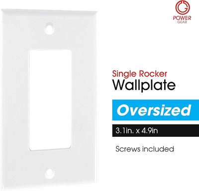 Cubierta placa pared basculante 3.1x4.9" blanco