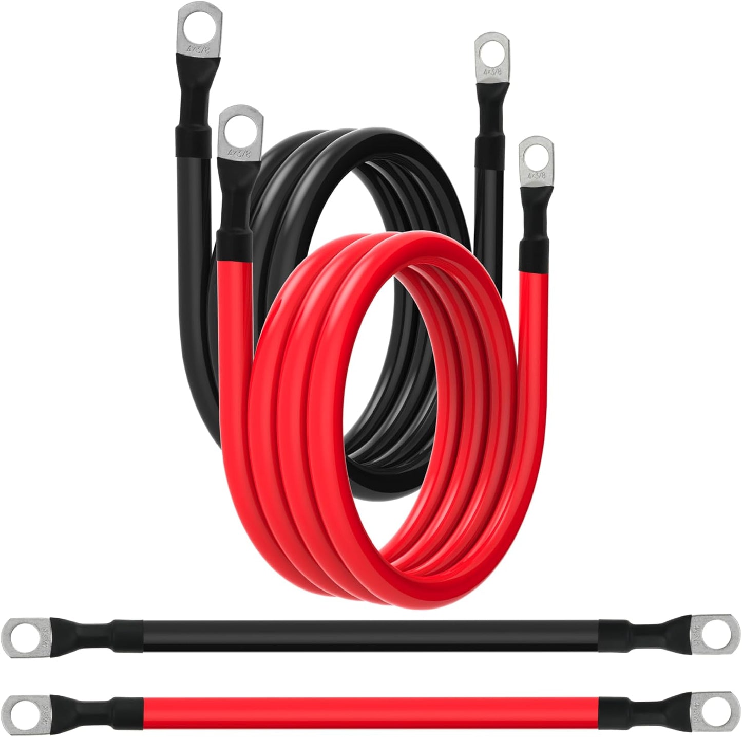 Cable batería 4 AWG 3/8" para solar caravanas 1-6 pies