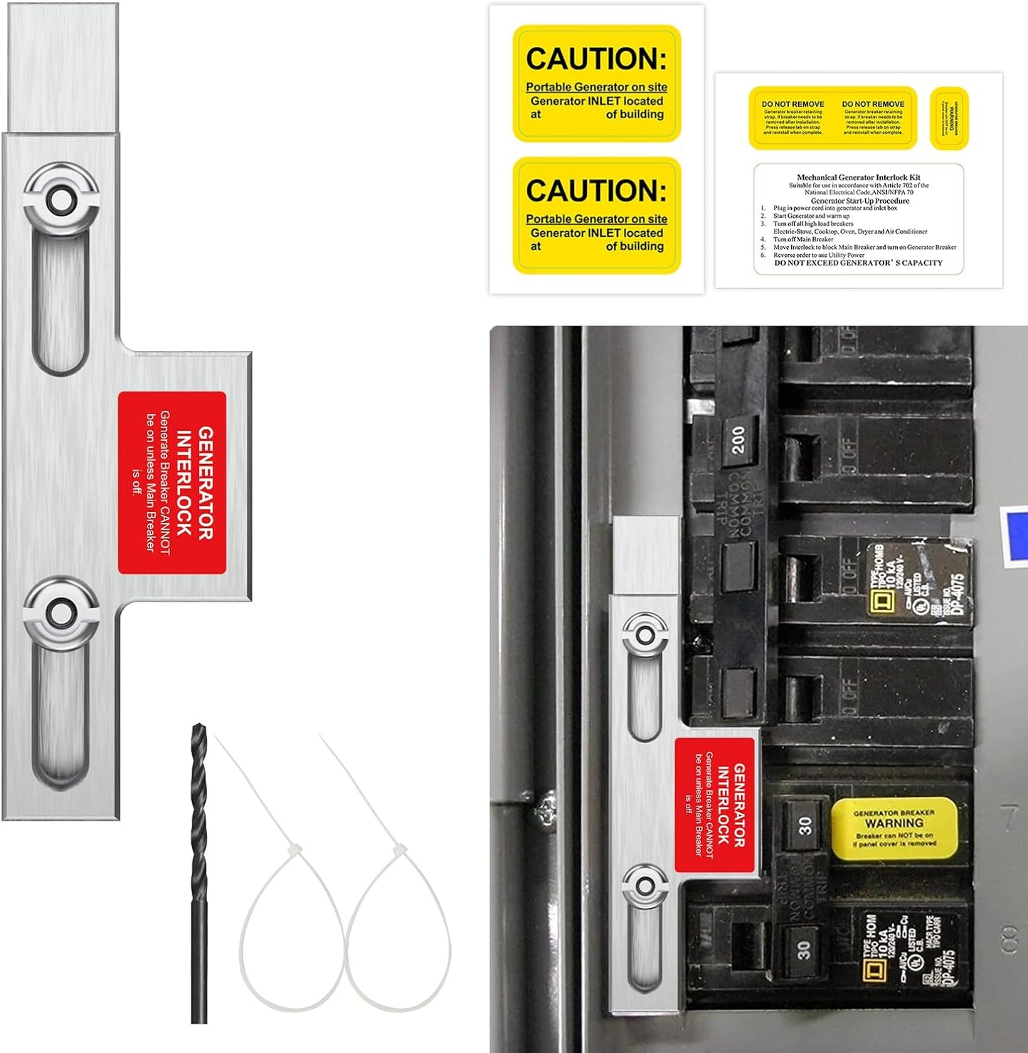 Kit enclavamiento generador comp 150-200A uso seguro