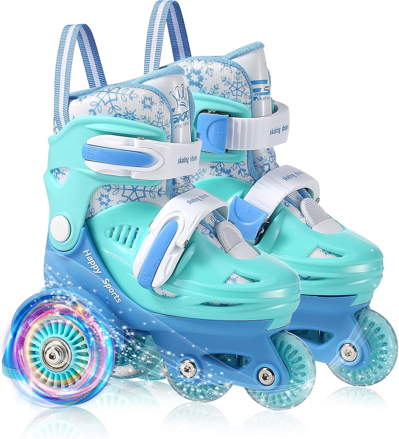 Patines niños ruedas iluminadas equilibrio 3 puntos