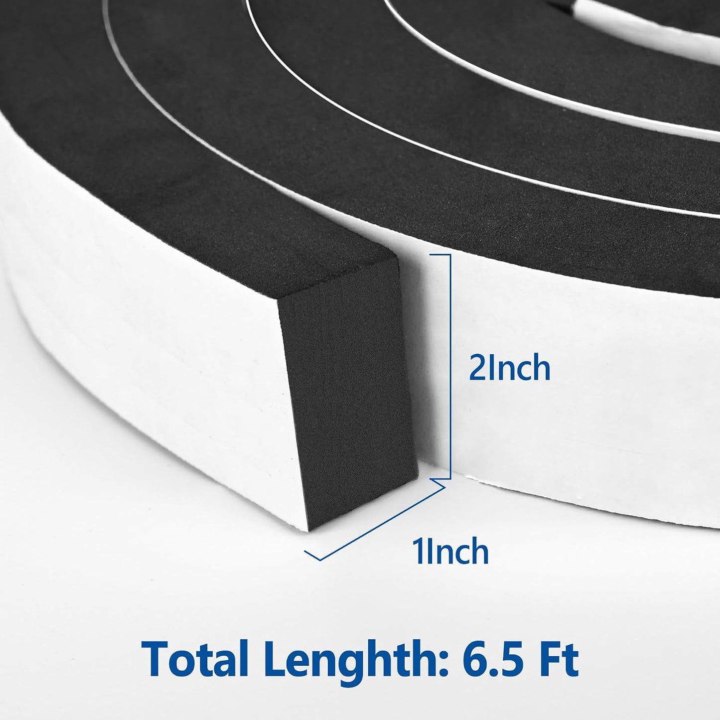 Cinta espuma autoadhesiva 2x1pulg x6.5ft sello puerta ventana