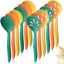 Set 12 cucharas plástico paja trigo servir y mezclar naranja