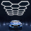 Luces LED hexagonales para garaje taller 14