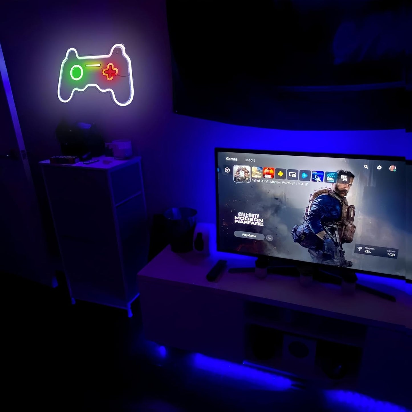 Letrero Neón Led Regulable USB para Gamer y Niños