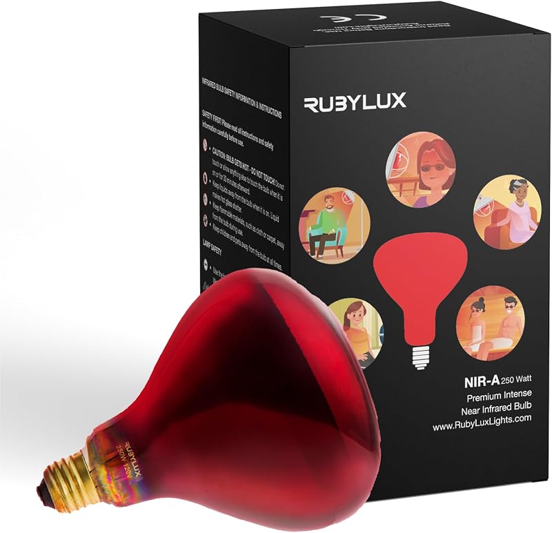 Bombilla infrarroja NIR-A grado A 250W rojo