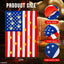 Bandera jardín doble cara 12x18pulg con luces led solar
