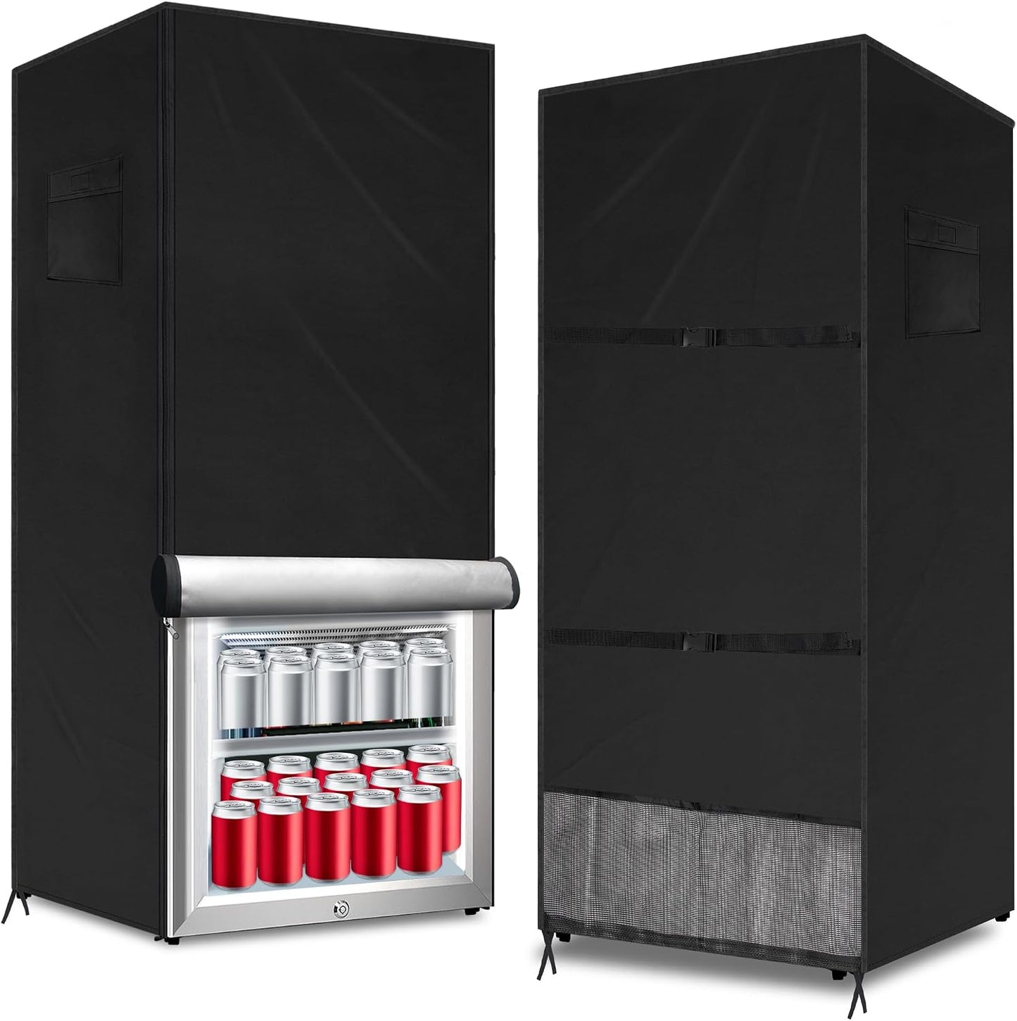 Funda refrigerador al aire libre 33x33x67 negra