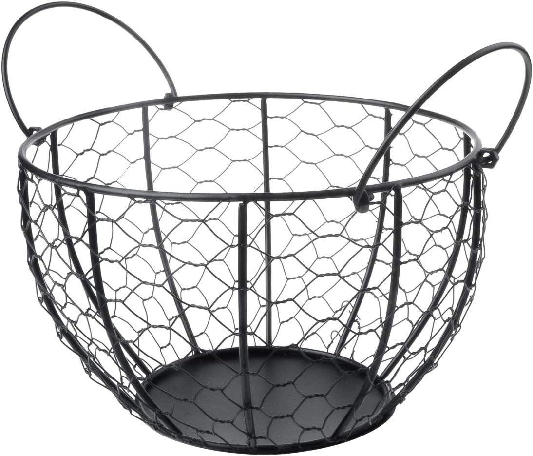 Cesta huevo alambre metal cocina con cubierta