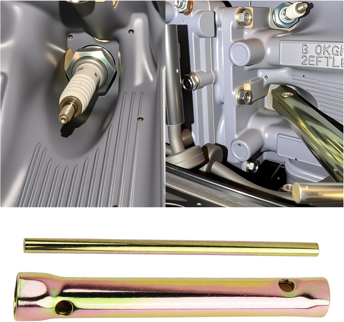 Llave bujía doble extremo 5/8 con palanca motocicleta