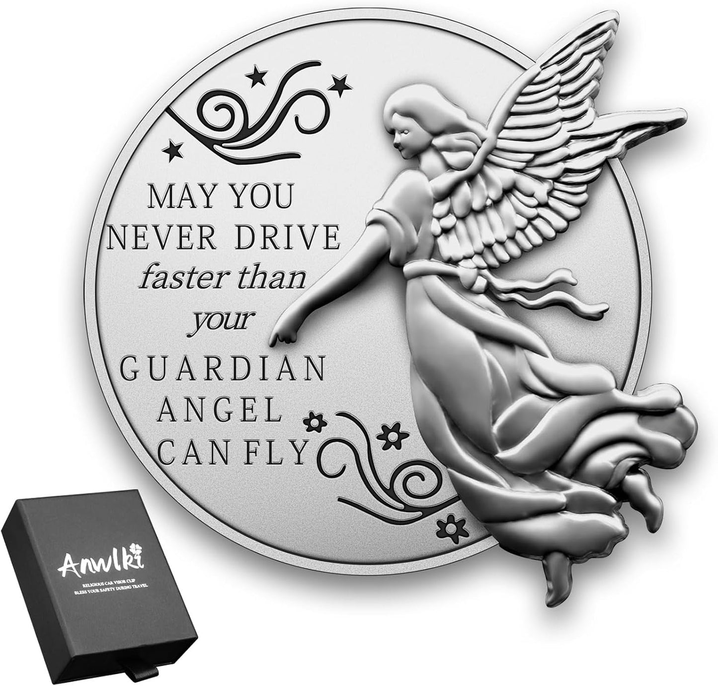 Clip visera ángel guardián regalo religioso conductor