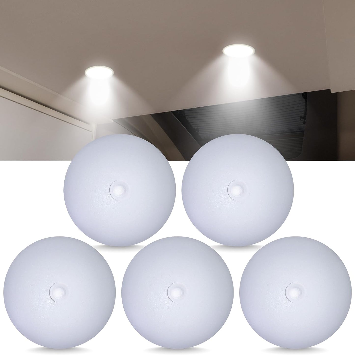 Luz techo LED 12V superficie con interruptor para RV camión
