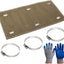 Escudo térmico escape 6x12" guantes tubo titanio motocicleta