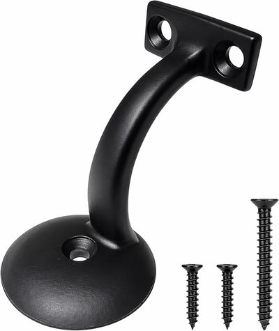Soporte pasamanos redondo escalera set 5 negro satinado