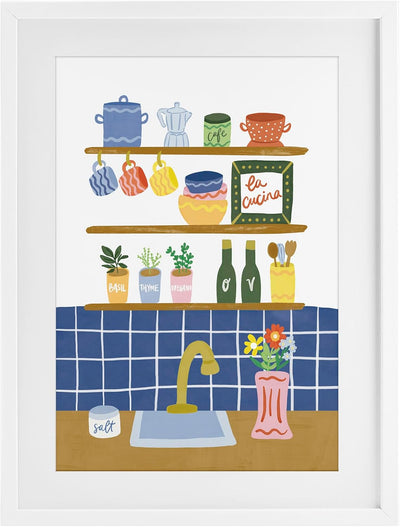 Estantería especias cocina italiana 17x23pulg