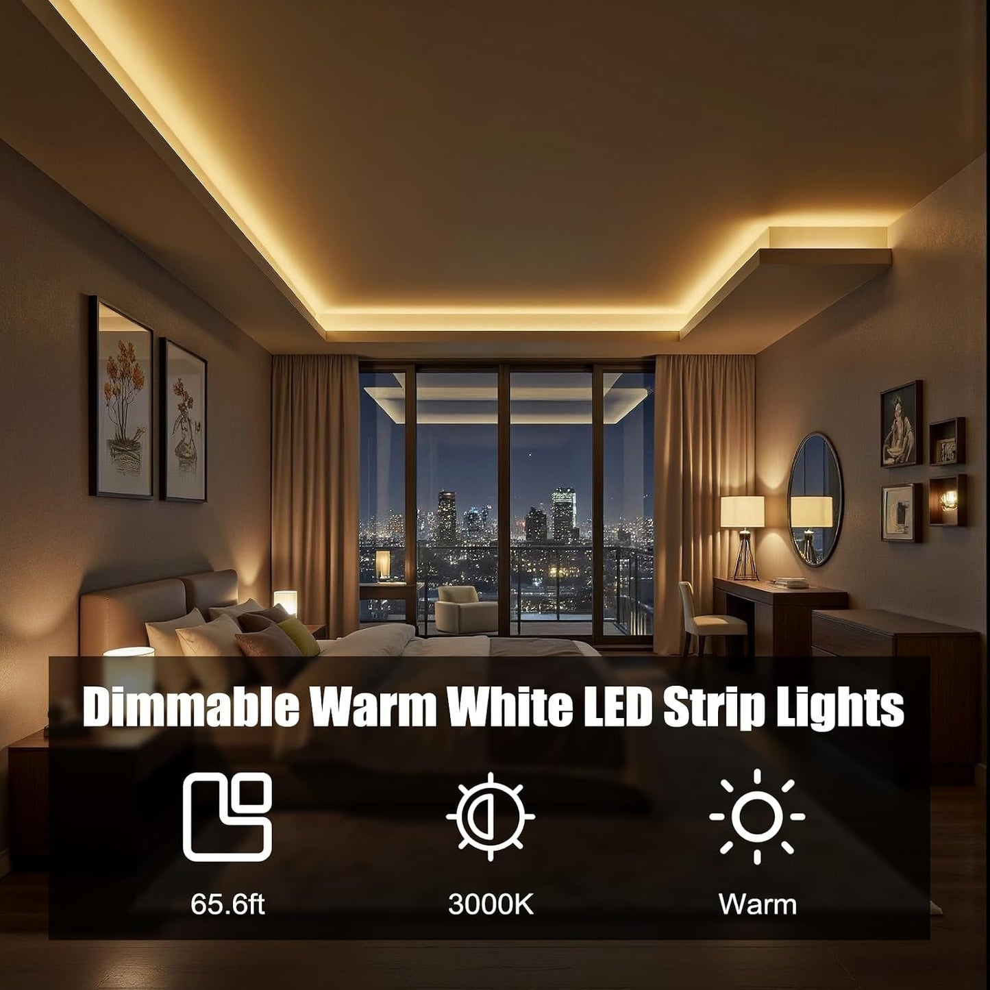 Kit luz LED para gabinete 65.6pies 1200LED 24V flexible