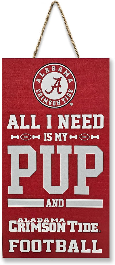 Letrero NCAA Alabama Crimson Tide Pup y Football