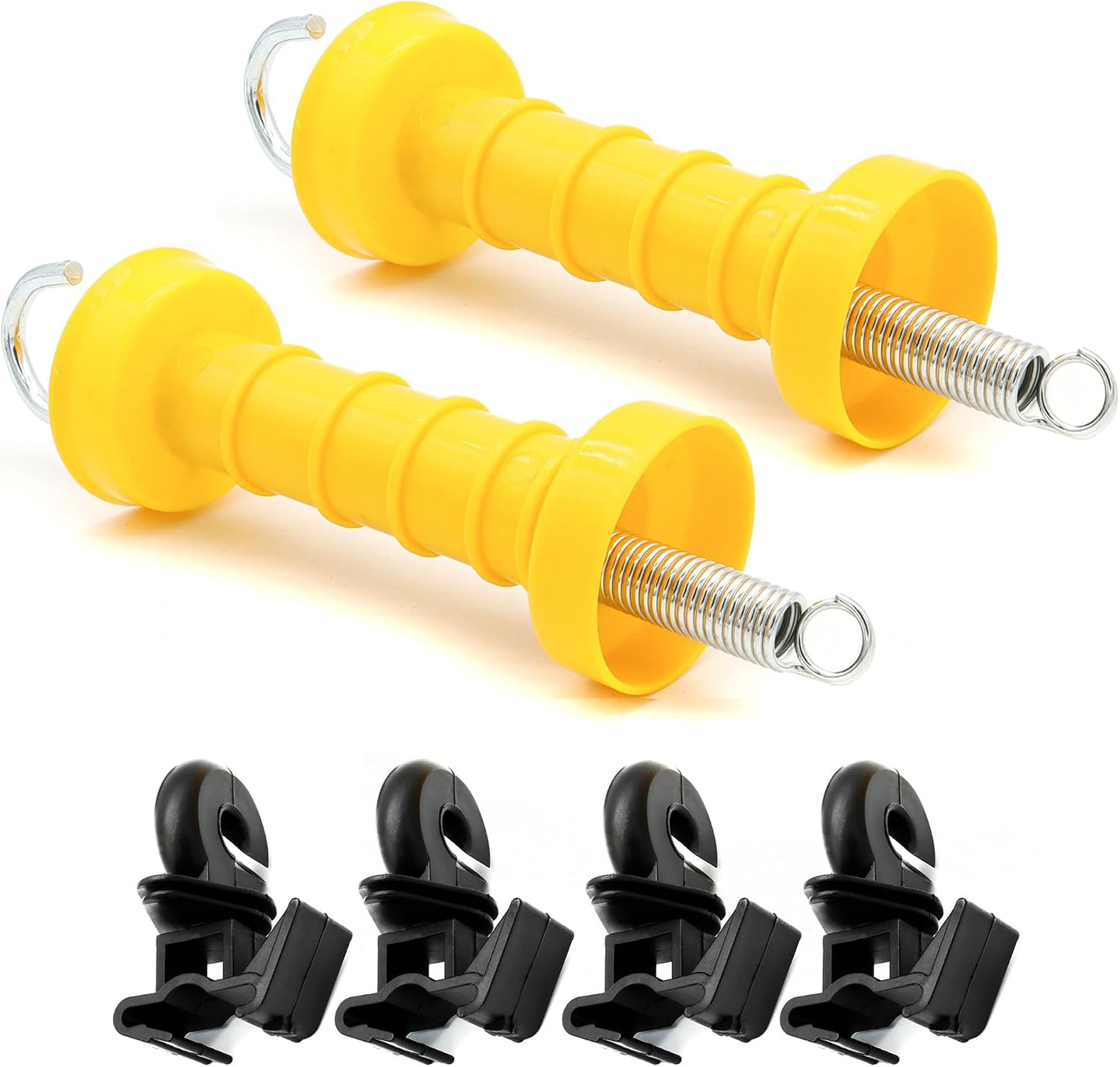Set manijas puerta resorte valla eléctrica color amarillo