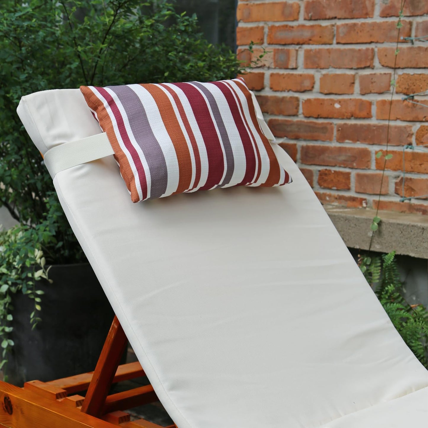 Almohada silla playa con inserto y rayas elásticas 11x pack 2