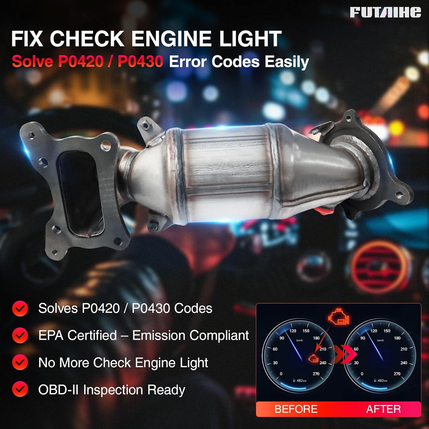 Kit convertidor catalítico delantero Honda Accord 2.4L 09-14