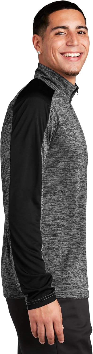 Pullover Unisex Colorblock Quarter Zip PosiCharge
