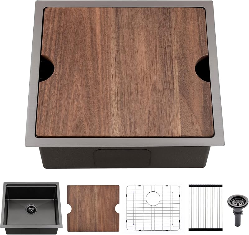 Fregadero barra inferior 21pulg acero inox para cocina RV
