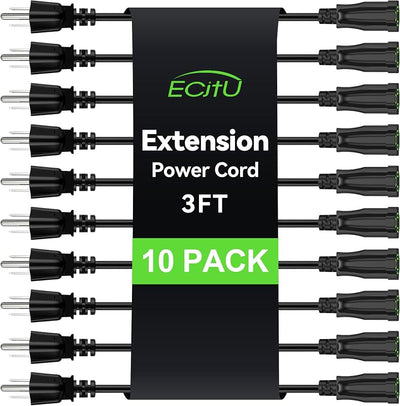 Cable extensión eléctrico 36" 10 pzas 3 clavijas resistente