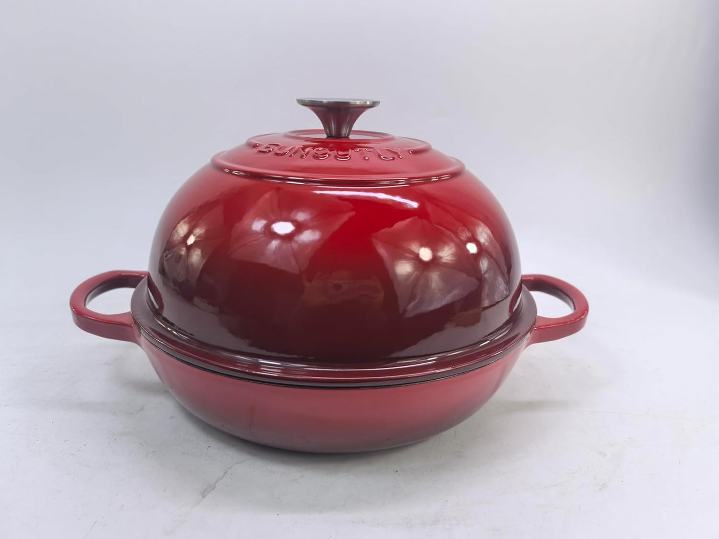 Horno holandés hierro fundido esmaltado 6qt con tapa y libro