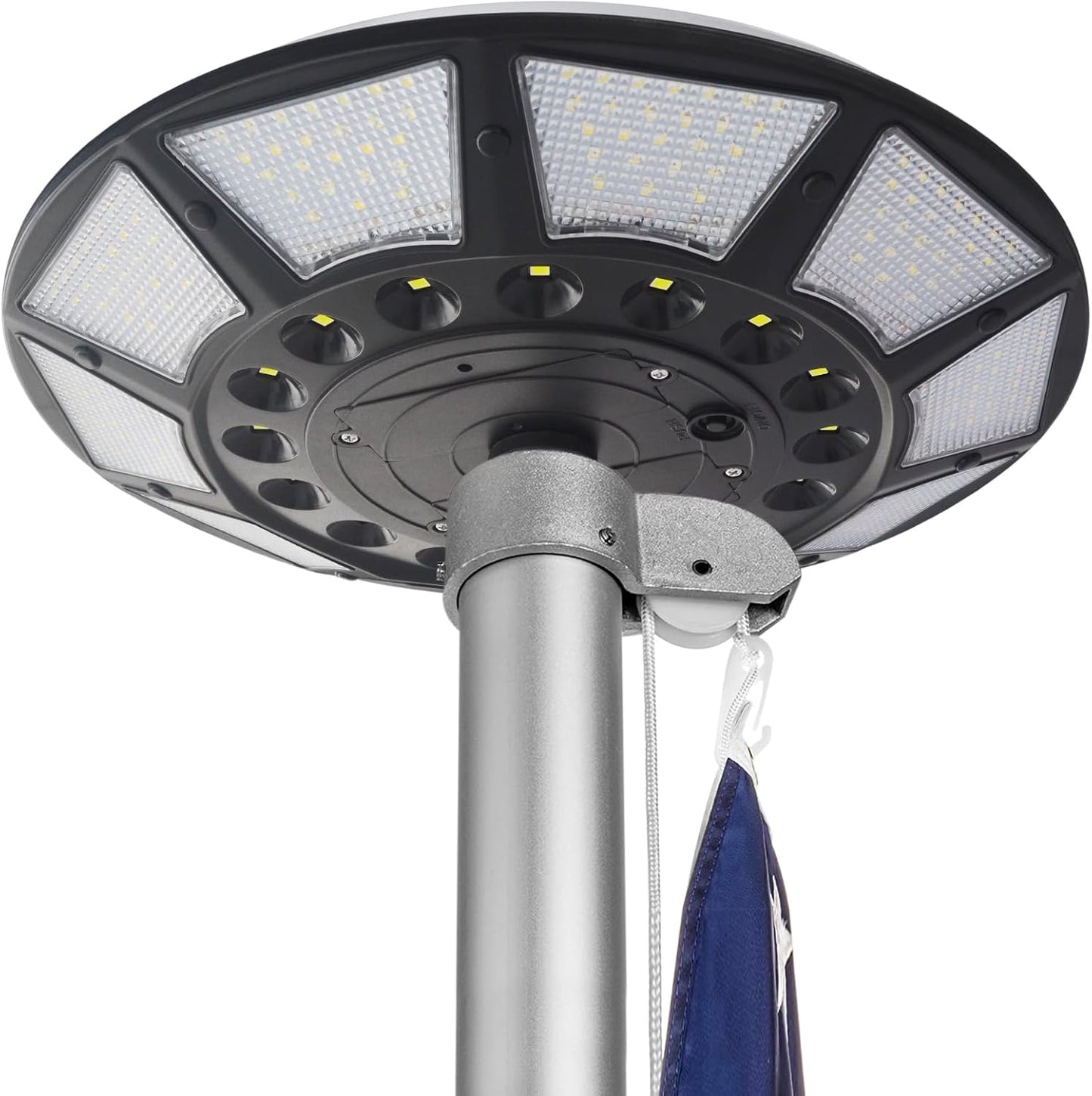 Luz asta bandera solar 266 LED 4200lm 15-25ft