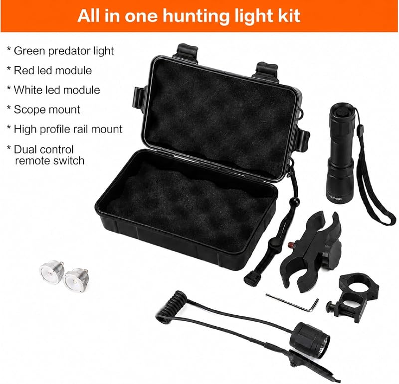 Kit Luz Caza KL75 LED Modulos Intercambiables Verde Rojo