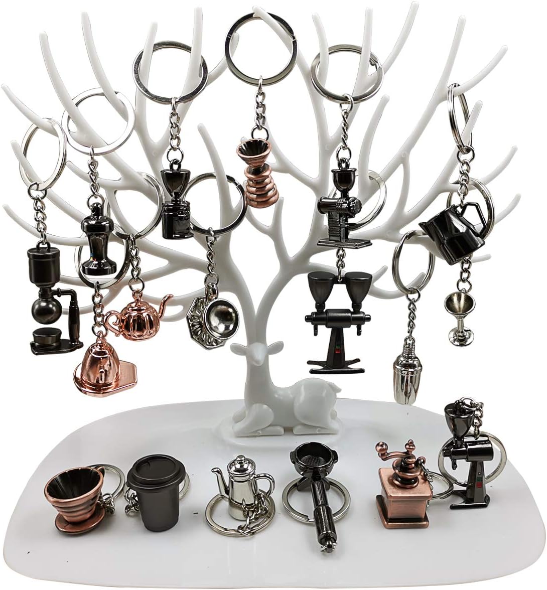 Set llaveros dijes miniatura regalo barista café