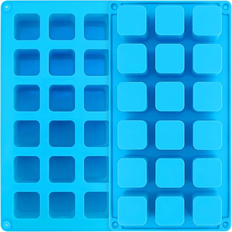 2 Pzas Moldes Silicona Cubo 1.2pulg para Mousse y Brownie