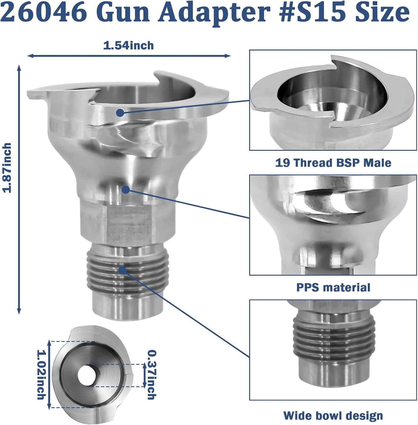 Adaptador BSP/3/8" macho PPS 2.0 pack 1