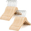 Perchas madera para ropa niños sin pintura gancho flexible